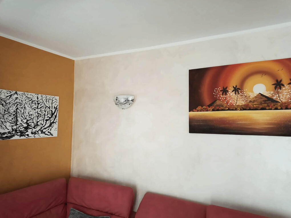 Verniciatura interni Tinteggiatura salotto con velatura della Sikkens